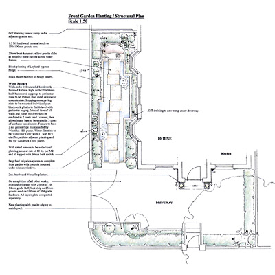 Concept drawings and garden plans give an overview of the design